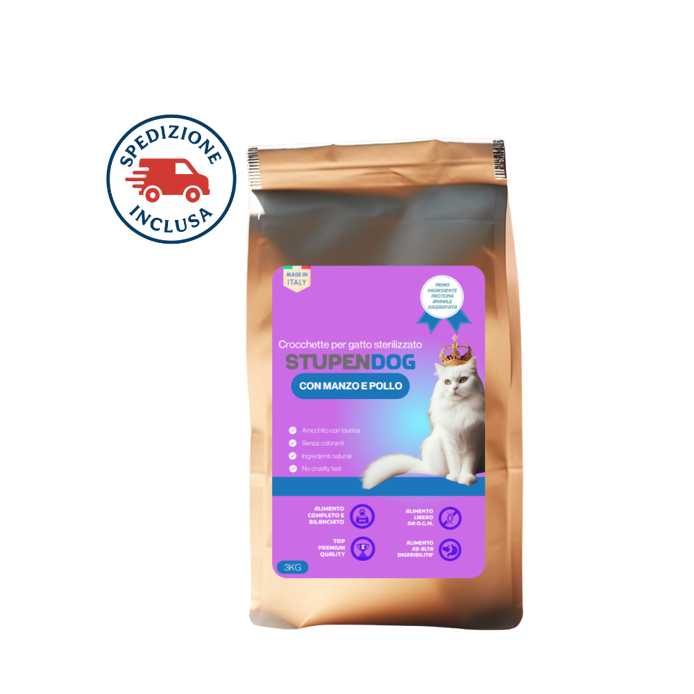 Croccantini 3kg Gatti Sterilizzati StupenCat