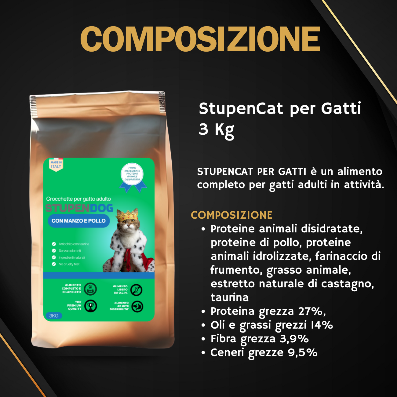 Croccantini 3kg Gatti StupenCat