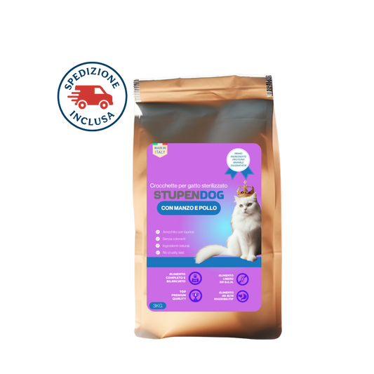 Croccantini 3kg Gatti Sterilizzati  StupenCat
