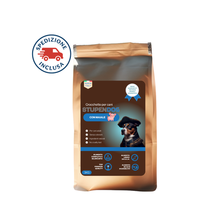 Crocchette 3kg  Premium Maiale StupenDog