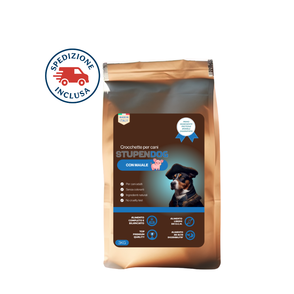 Crocchette 3kg  Premium Maiale StupenDog