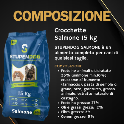 Crocchette Salmone 15 kg StupenDog