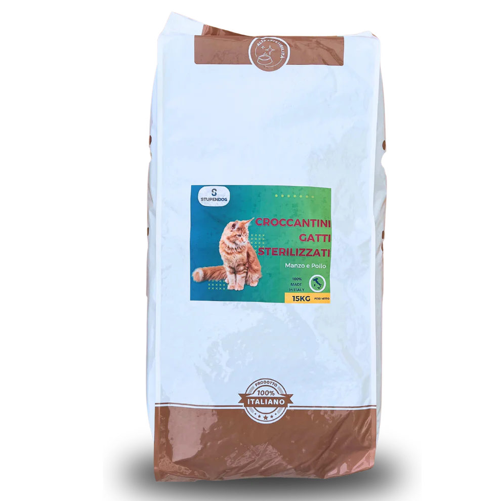 Bipack Croccantini Gatti Sterilizzati 15kg StupenCat