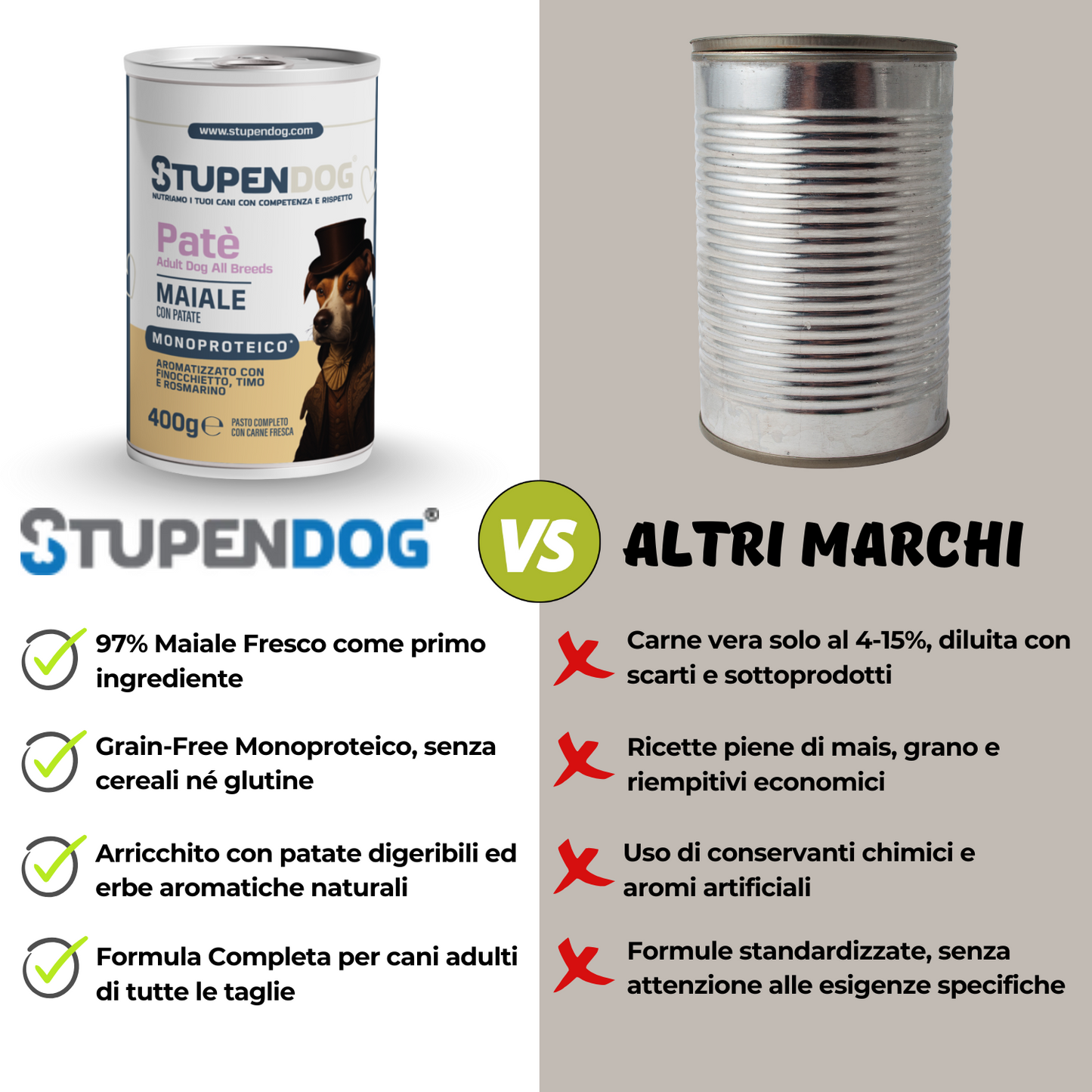 Patè Monoproteico Stupendog Maiale con Patate 12pz