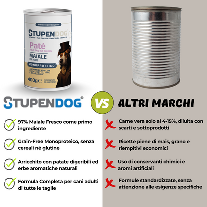Patè Monoproteico Stupendog Maiale con Patate 12pz