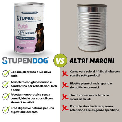 Patè Monoproteico Stupendog Cucciolo Maiale 12pz