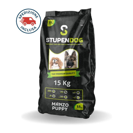 Crocchette Premium Puppy Manzo 15kg StupenDog