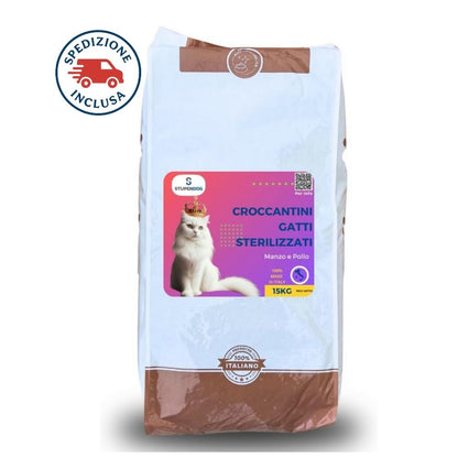 Croccantini Gatti Sterilizzati 15kg StupenCat