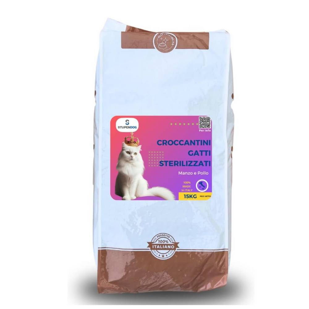 Bipack Croccantini Gatti Sterilizzati 15kg StupenCat