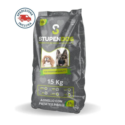 Crocchette super premium monoproteico 15 kg Agnello con patate e piselli