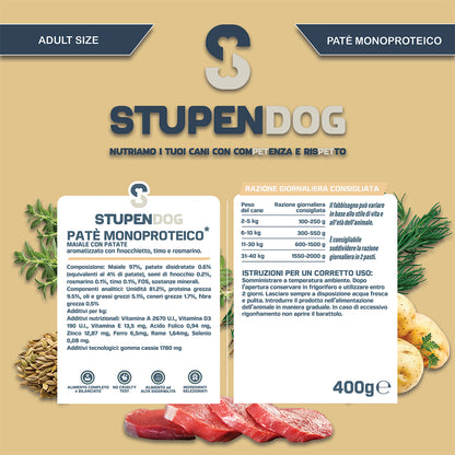 Patè Monoproteico Stupendog Maiale con Patate 12pz