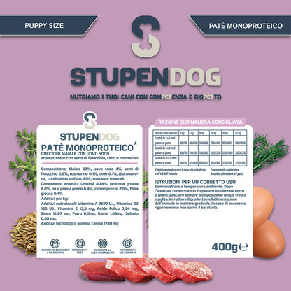 Patè Monoproteico Stupendog Cucciolo Maiale 12pz